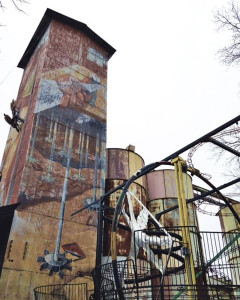 : The Hill Country Science Mill, partially housed in old silos, preserved since the late 1800s. Photo courtesy of The Hill Country Science Mill