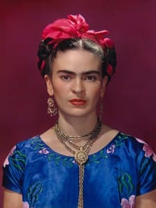 Frida with Blue Satin Blouse, New York, 1939 by Nickolas Muray