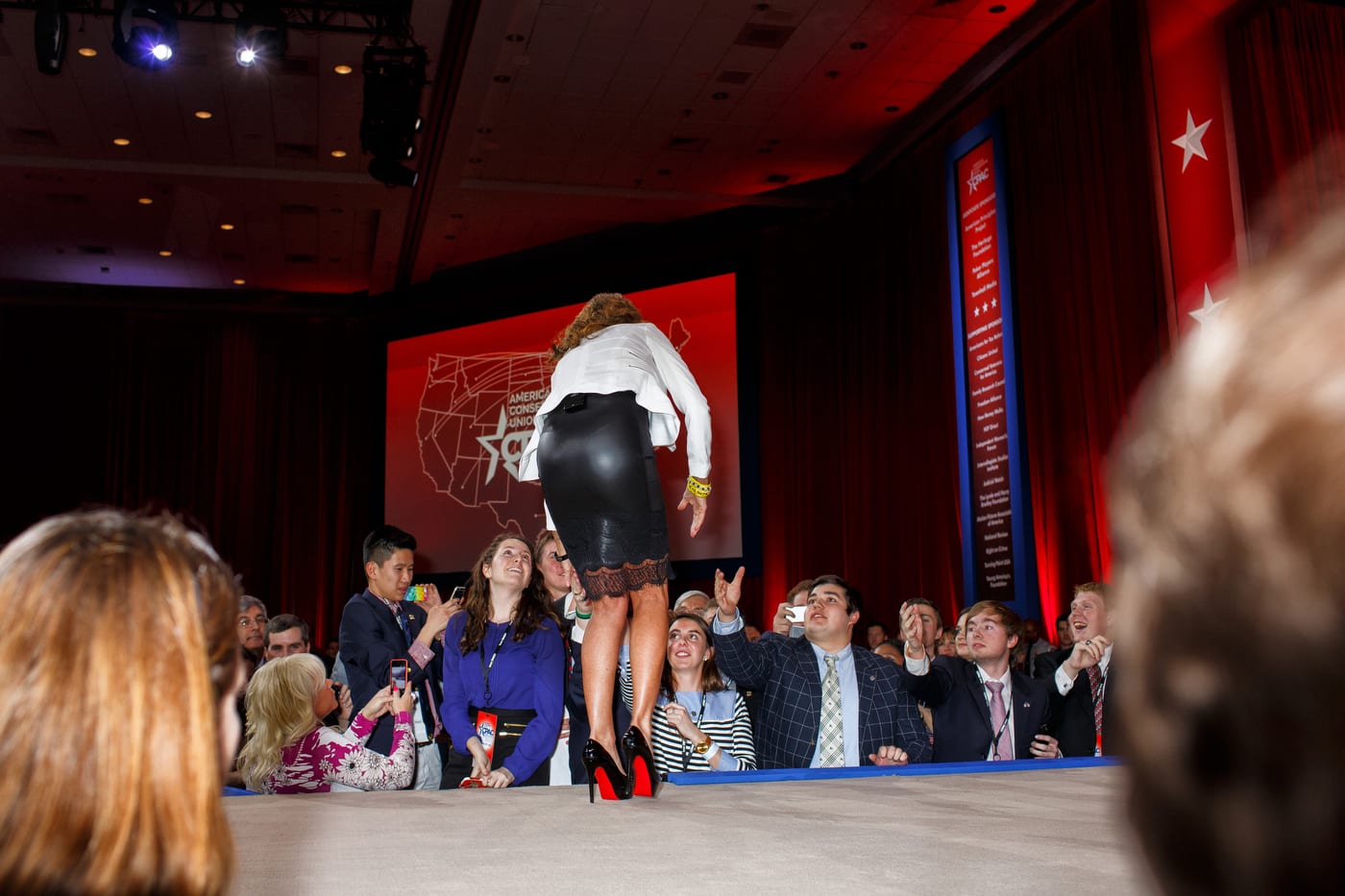 Sarah Palin greets fans after speaking at CPAC in National Harbor, MD on Thursday, February 26, 2015.