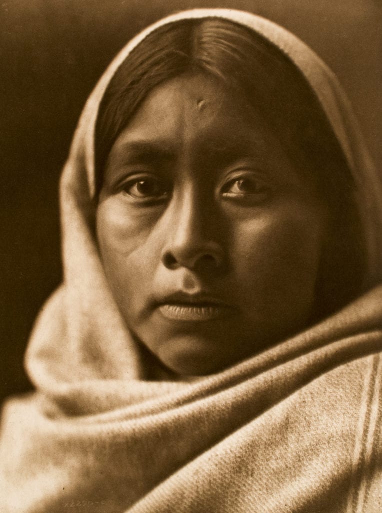Edward S. Curtis, Papago Girl, ca. 1907, photogravure, 15 x 12"